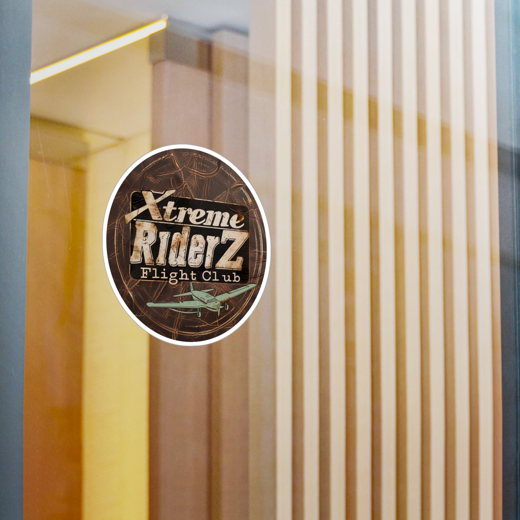 Flight Club Retro Vintage - Xtreme Riderz- Vinyl Decal Round